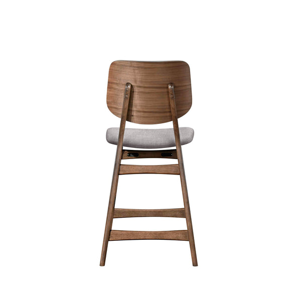 Oscar - Counter Chair With Cushion (Set of 2) - Walnut / Dark Gray