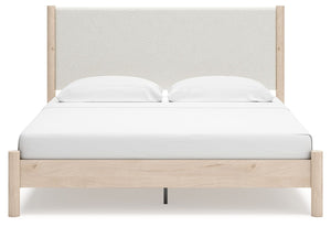 Cadmori - Two-tone - King Upholstered Panel Bed