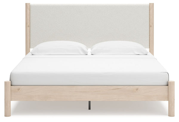 Cadmori - Two-tone - King Upholstered Panel Bed