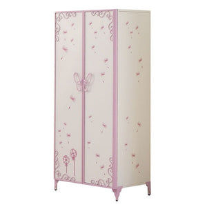 The Priya Canopy bed will create a wonderland in your princess-'s room. Features: metal butterfly design in a warm purple and white finish. A crown on top of the frame adds the charm and beauty into this enchanting bed.<br/><br/><b>Product Features</b><ul