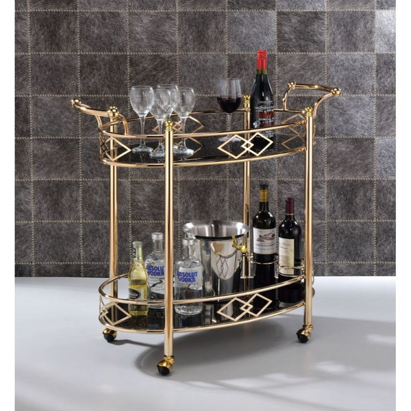  and black tempered glass on both shelves. The caster wheels allow you to move from room to room effortlessly. Along with its excellent functio