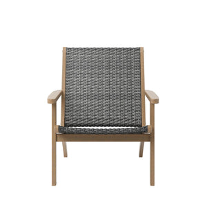  the Radius Patio Wood and Gray Wicker Side Chair set is engineered for both style and endurance