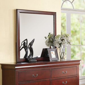 The Louis Philippe III mirror is in black, cherry, white, and antique gray finish. This mirror simple in style with rectangular frame. It will be the perfect complement from the most sophisticated to decor casual settings.<br/><br/><b>Product Features</b>