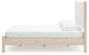 Cadmori - Two-tone - King Upholstered Panel Bed