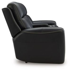 5Z-Comfort - Relaxation - Onyx - Power Recline Loveseat / Console / Adjustable Headrest