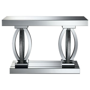  adding a luxurious and glamorous touch to its modern aesthetic. Crafted with mirrored surfaces