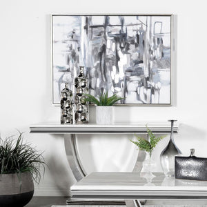  crafted from polished stainless steel