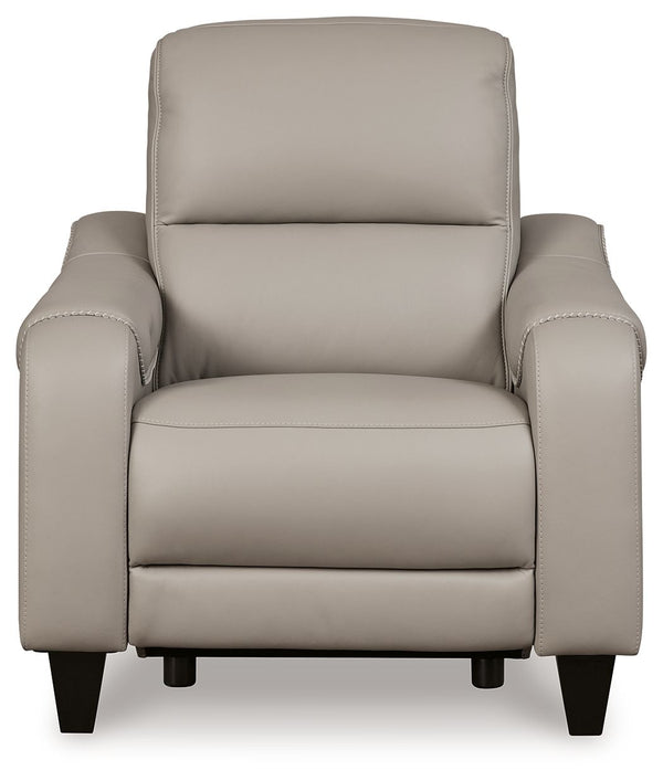 Mercomatic - Gray - Power Recliner With Adj Headrest