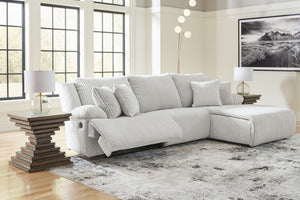Top Tier - Alloy - 3-Piece Reclining Sectional Sofa With Raf Press Back Chaise