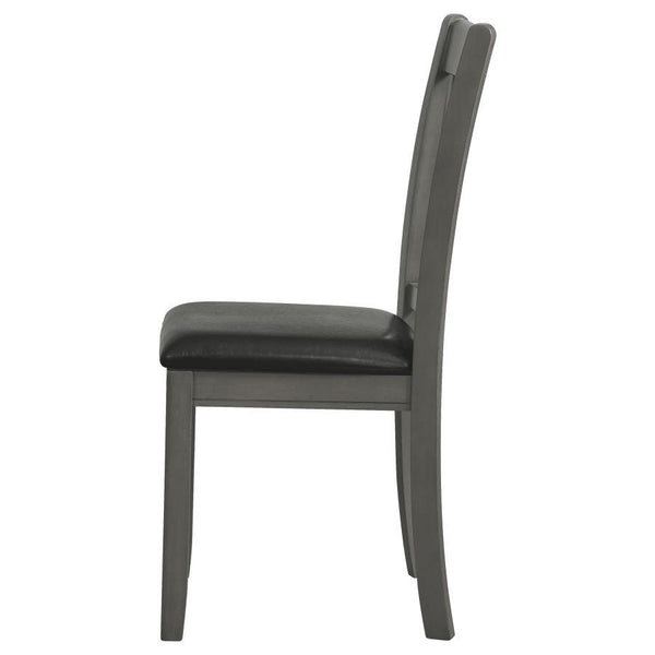 Lavon - Wood Dining Side Chair (Set of 2) - Medium Gray And Black