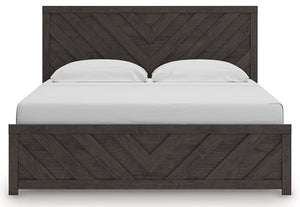Prendonea - Charcoal - King Panel Bed