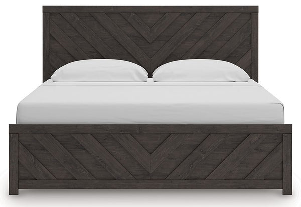 Prendonea - Charcoal - King Panel Bed