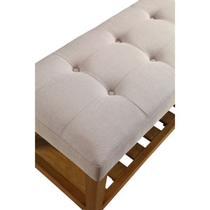 Charla - Bench - Light Gray & Oak