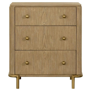 Arini - 5 Piece California King Bedroom Set - Cream And Sand Wash