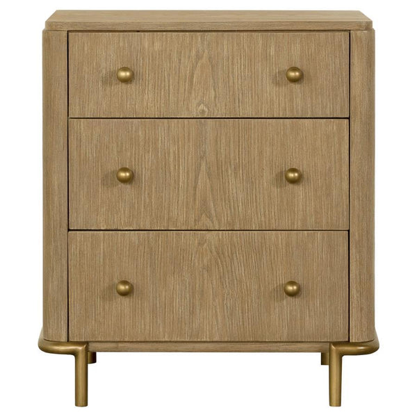 Arini - 5 Piece California King Bedroom Set - Cream And Sand Wash