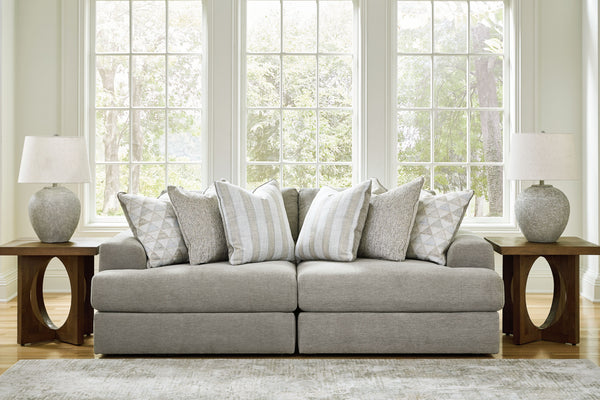  with bold beveled block arms that are softened by bullnose â€œwaterfallâ€ cushions. Best of all