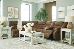 Partymate - Brindle - 2-Piece Reclining Sectional With Console