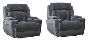 Take a seat and recline in seconds in this smooth and stylish Power Recliner. More than just beautiful, this innovative chair takes comfort to new heights with just the touch of a button. Offering effortless relaxation, it-'s sure to become your favorite 