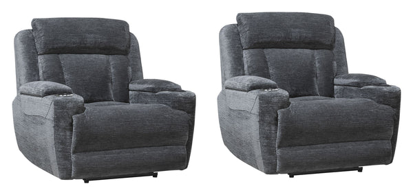 Take a seat and recline in seconds in this smooth and stylish Power Recliner. More than just beautiful, this innovative chair takes comfort to new heights with just the touch of a button. Offering effortless relaxation, it-'s sure to become your favorite 