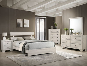  a dresser with a mirror