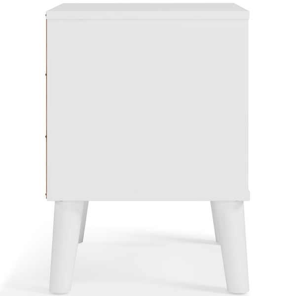 Piperton - Brown / White - One Drawer Night Stand