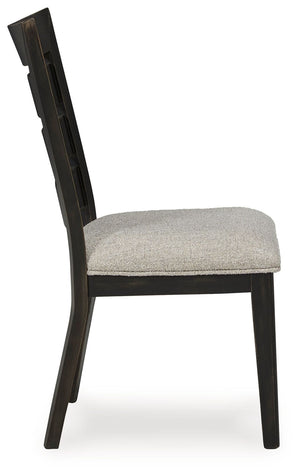 Galliden - Black - Dining Upholstered Ladderback Side Chair (Set of 2)