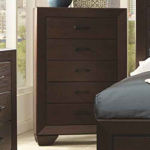 Fenbrook Transitional Five Drawer Chest of Drawers
