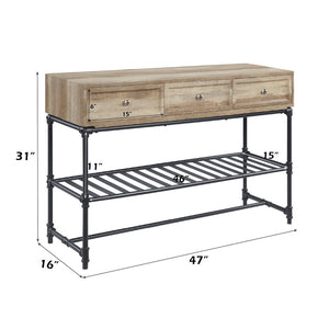 Brantley - End Table - Oak & Sandy Black Finish - 31"