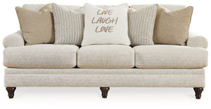 Seeking simple, transitional style? Enter this sofa. Its commitment to carefree comfort is right at home with your relaxed living room aesthetic. A subtle chevron effect elevates the everyday charm of the neutral fabric, while the deep, plush seats bring 