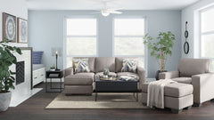 Make your living space that much more livable with this living room set. Youâ€™re sure to love its L-shaped design that makes it all too enticing to kick up your heels and relax. The fact that sofa chaise can be positioned with the chaise on the right or 