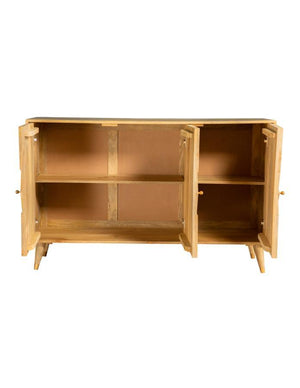 Alyssum - 3-Door Mango Wood Accent Cabinet - Natural