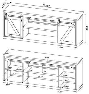 Brockton - 2-Door Engineered Wood TV Stand - Gray Driftwood