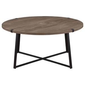 Marcus - Round Engineered Wood Coffee Table - Dark Brown