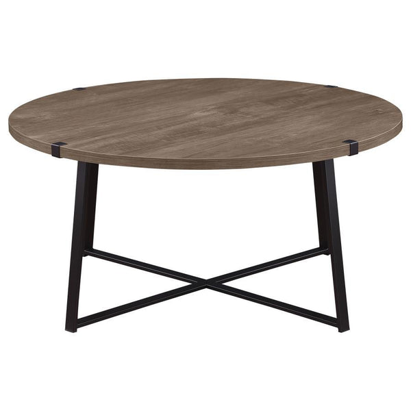 Marcus - Round Engineered Wood Coffee Table - Dark Brown