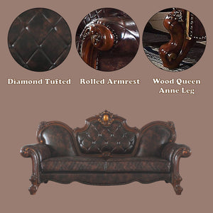 Picardy - Sofa - Vintage Cherry Oak & PU - 48"