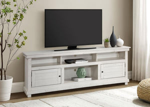 Payne - 70## TV Stand Media Console - Distressed White