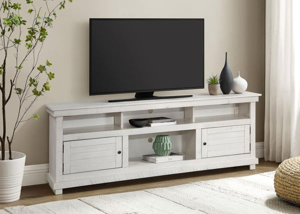 Payne - 70## TV Stand Media Console - Distressed White