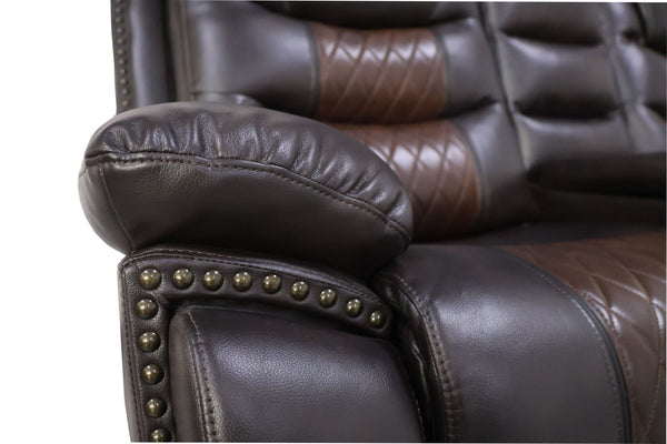 Nikko - Console Loveseat With Power Footrest - Brown