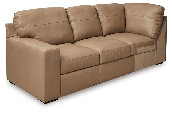  you can outfit your home in ultra-sleek style. Genuine leather upholstery on the interior provides the richly refined look and feel you love without breaking the bank. Clean-lined arms po