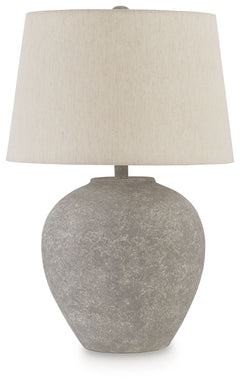 Mimic the raw beauty of stone with this table lamp. Its minimal ornamentation suits spaces that prioritize functionality over detailed decor, incorporating natural beauty and light wherever you need it most.<br><br><b>Additional Dimensions</b><br><ul><li>