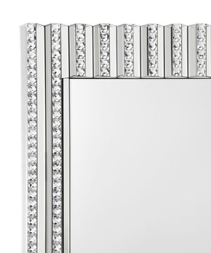 Aideen - Acrylic Crystal Wall Mirror - Silver