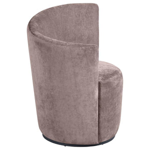 Nueva - Upholstered Swivel Chair Curved Backrest - Blush