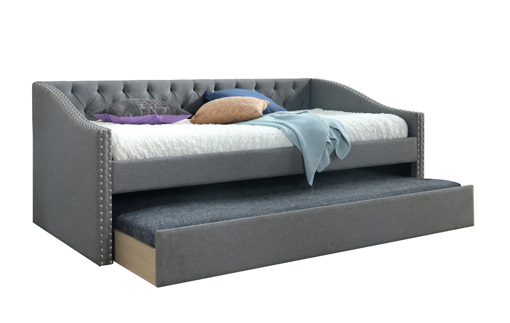 Loretta-Daybed-Gray<h4><b>Loretta - Daybed Arm - Gray</b></h4> <table width="100%"><colgroup><col style="width: 30%"> <col style="width: 70%"> </colgroup> <tbody> <tr> <td>Dimensions</td> <td> 81.30"L x 42.52"D x 33.35"H</td> </tr> <tr> <td>Weight</td> <t