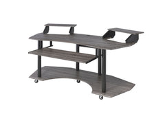 With no detail left unnoticed, this Eleazar Music Recording Studio Desk provides excellent functionality and versatile organizing options. With an extensive desk top design, plenty of workable surface area is left. The multi-funtion hutch is perfect for d