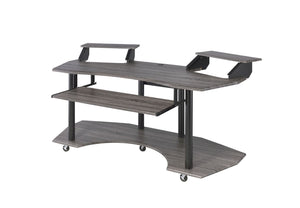 With no detail left unnoticed, this Eleazar Music Recording Studio Desk provides excellent functionality and versatile organizing options. With an extensive desk top design, plenty of workable surface area is left. The multi-funtion hutch is perfect for d