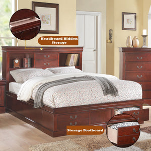  headboard with hidden drawers