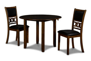  fitting into compact spaces with ease. The dining table and chair legs are crafted of s