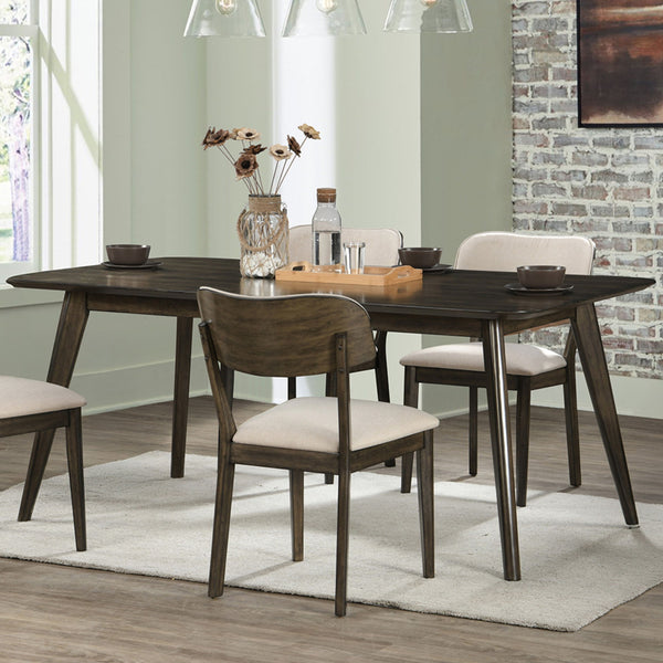 Rex - 72## Fixed Top Rectangle Dining Table - Walnut