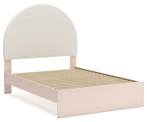Wistenpine - Blush - Full Upholstered Panel Bed