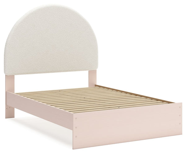 Wistenpine - Blush - Full Upholstered Panel Bed